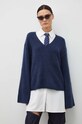 By Malene Birger pulover de lana Cimone Q71340021 bleumarin AW23