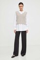 By Malene Birger vesta de lana Q71993003 bej AW23