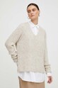 Drykorn gyapjú pulóver 88528.422046 bézs AW23