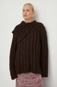 Lovechild sweter wełniany brązowy 8563463