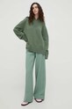 Lovechild sweter wełniany 8613459 zielony AW23