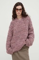 Lovechild sweter wełniany różowy 8753455
