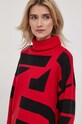 Sveter Artigli červená AM37124.ROSSO/NERO