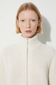 MM6 Maison Margiela kardigan z domieszką wełny Cardigan S62HP0009 beżowy