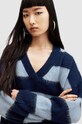 AllSaints pulover din amestec de lana LOU CROP WK019Z albastru SS24