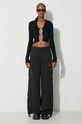 Heron Preston kardigan z domieszką wełny Carabiner Knit Cardigan HWHB008F23KNI0011000 czarny AW23