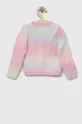 Παιδικό πουλόβερ από μείγμα μαλλιού Guess ροζ