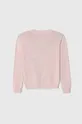 Παιδικό βαμβακερό πουλόβερ Guess ροζ