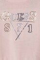 Dziewczynka Guess sweter bawełniany dziecięcy K3YR04.Z3820.9BYX różowy
