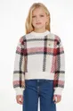 білий Дитячий светр з домішкою вовни Tommy Hilfiger Для дівчаток