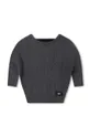 siva Otroški pulover s primesjo volne Dkny Dekliški