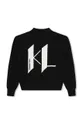 Παιδικό πουλόβερ Karl Lagerfeld μαύρο
