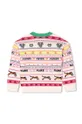 Дитячий светр з домішкою вовни Kenzo Kids бежевий