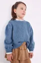 блакитний Дитячий светр з домішкою вовни Mayoral Для дівчаток