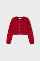 Mayoral kardigan z domieszką wełny dziecięcy 4310.6B.Mini.9BYX czerwony AW23