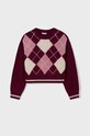 Mayoral sweter dziecięcy z domieszką wełny bordowy 7309.8G.Junior.9BYX