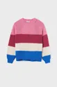 fioletowy Mayoral sweter z domieszką wełny dziecięcy