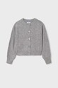 Mayoral kardigan z domieszką wełny dziecięcy z domieszką wełny szary 7311.8A.Junior.9BYX