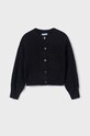 Mayoral kardigan z domieszką wełny dziecięcy z domieszką wełny czarny 7311.8A.Junior.9BYX