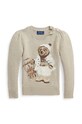 Παιδικό βαμβακερό πουλόβερ Polo Ralph Lauren 312919958001 μπεζ AW23