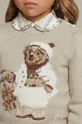 Детский хлопковый свитер Polo Ralph Lauren Для девочек