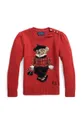 Otroški bombažen pulover Polo Ralph Lauren rdeča