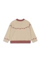 DÍVKA Dětský bavlněný kardigan Konges Sløjd KS6515 béžová