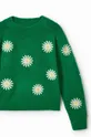 зелёный Детский свитер с примесью шерсти Desigual