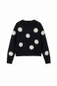 Desigual pulover pentru copii din amestec de lana 23WGJF01 negru AW23