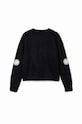 Fete Desigual pulover pentru copii din amestec de lana 23WGJF01 negru