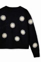 Desigual sweter z domieszką wełny dziecięcy czarny 23WGJF01
