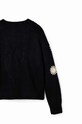Desigual sweter z domieszką wełny dziecięcy 23WGJF01 czarny