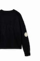 Desigual pulover pentru copii din amestec de lana 23WGJF01 negru