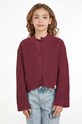 Calvin Klein Jeans kardigan dziecięcy pozostałe bordowy IG0IG02215.9BYX
