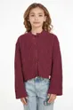 burgundia Calvin Klein Jeans gyerek kardigán Lány