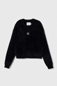 Детски пуловер Calvin Klein Jeans средно дебел черен IG0IG02217.9BYX