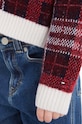 Tommy Hilfiger kardigan z domieszką wełny dziecięcy KG0KG07635.116.122.9BYX czerwony