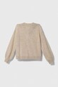 Tommy Hilfiger pulover de lână pentru copii KG0KG07801.128.176.9BYX bej AW23