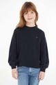 Tommy Hilfiger pulover de lână pentru copii uni bleumarin KG0KG07801.128.176.9BYX