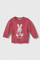 United Colors of Benetton pulover din bumbac pentru bebeluși cu modele roz 102CB100N.W.SEASONAL