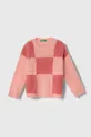 ροζ Παιδικό πουλόβερ από μείγμα μαλλιού United Colors of Benetton Για κορίτσια
