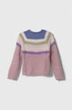 Детский свитер с примесью шерсти United Colors of Benetton 116QH100Y.P.SEASONAL розовый AW23