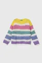 többszínű United Colors of Benetton gyerek gyapjúkeverékből készült pulóver Lány