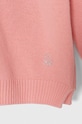 Dziewczynka United Colors of Benetton kardigan wełniany dziecięcy 1244C500F.G.SEASONAL różowy