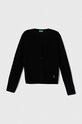 Dětský vlněný kardigan United Colors of Benetton směs černá 1244C500F.G.SEASONAL