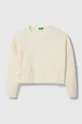 béžová Detský sveter United Colors of Benetton Dievčenský