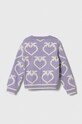 Дитячий кардиган Pinko Up F3PIBGCA144 фіолетовий AW23