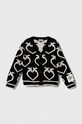 Pinko Up cardigan copii cu modele negru F3PIBGCA144