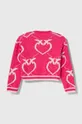 Pinko Up sweter dziecięcy różowy