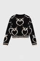 Pinko Up pulover copii F3PIJGJP206 negru AW23